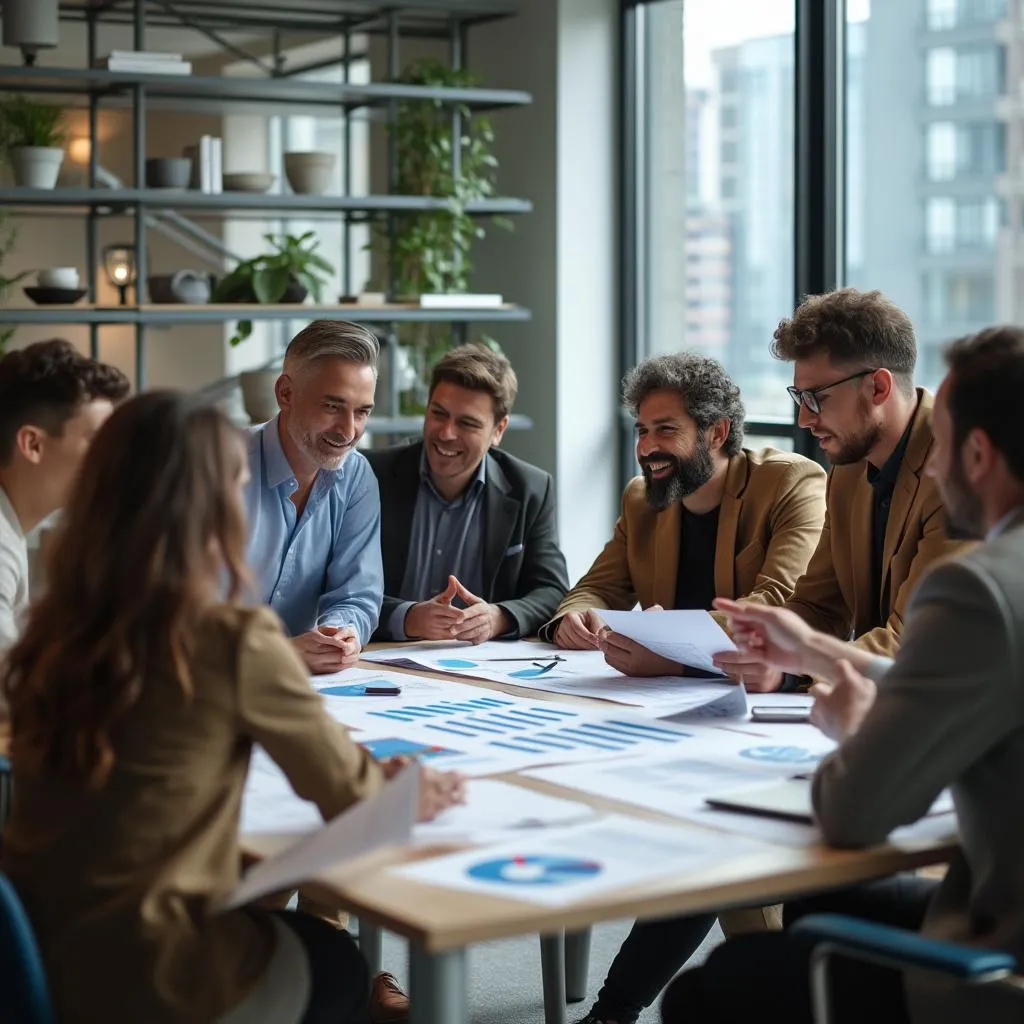 Equipo de InversiónTotal en una sesión de estrategia